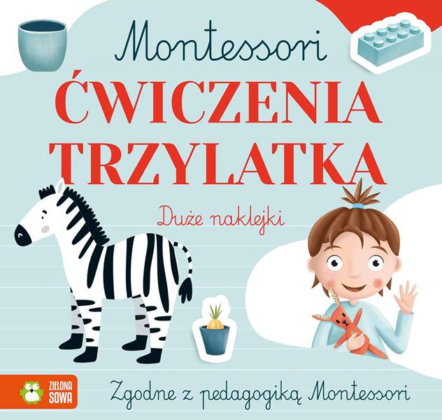 ZIELONA SOWA KSIĄŻECZKA MONTESSORI ĆWICZENIA TRZYLATKA