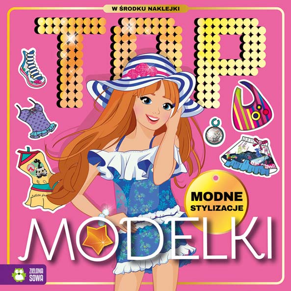 zielona sowa kolorowanka top modelki modne stylizacje