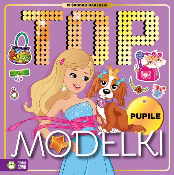 zielona sowa kolorowanka top modelki pupile 2