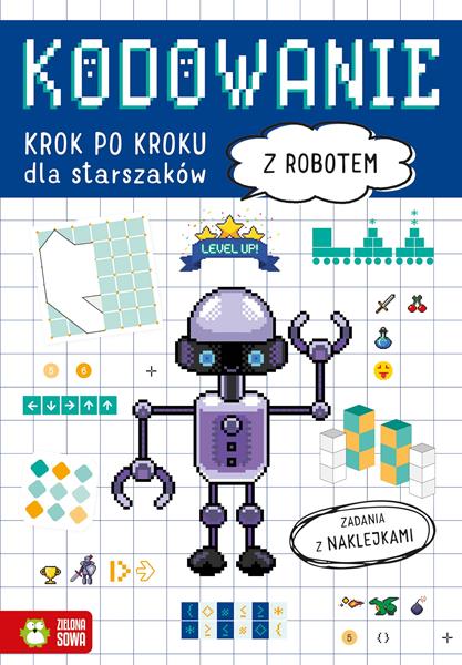 zielona sowa książeczka kodowanie krok po kroku dla starszaków z robotem