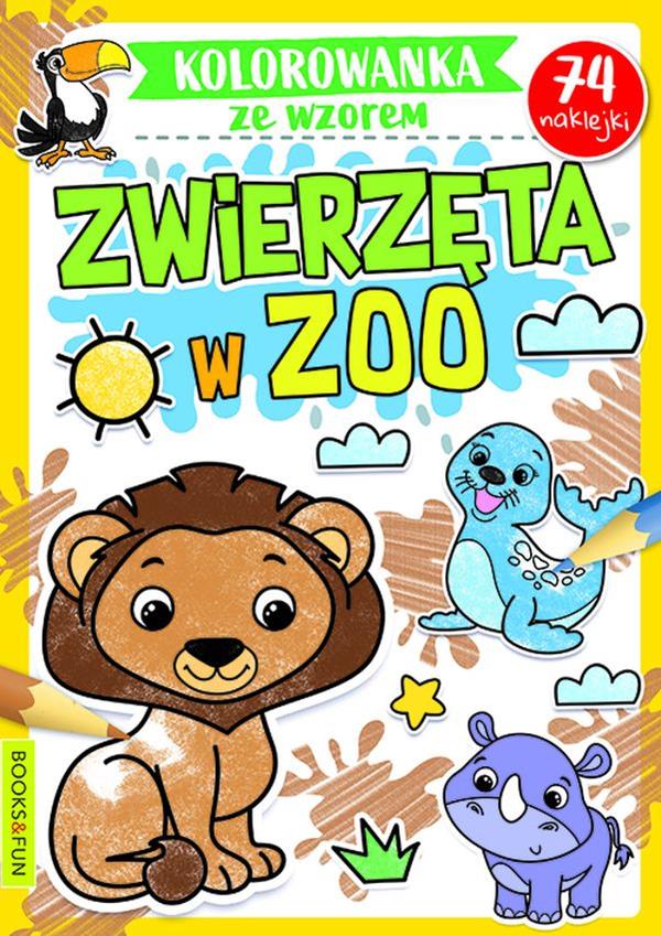 books&fun kolorowanki ze wzorem - zwierzęta w zoo