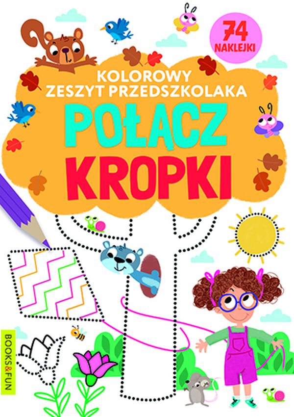 books&fun kolorowy zeszyt przedszkolaka połącz kropki