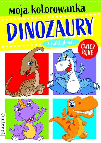 books&fun moja kolorowanka z naklejkami - dinozaury