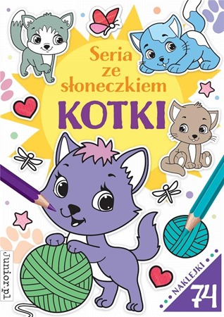 books&fun kolorowanka z naklejkami - seria ze słoneczkiem - kotki