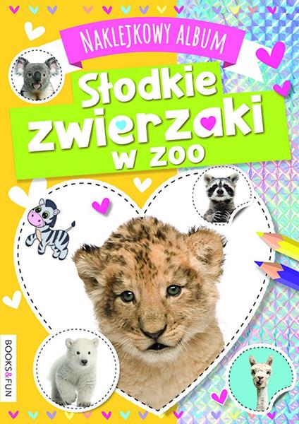 books&fun naklejkowy album słodkie zwierzaki w zoo