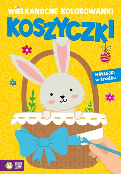 ZIELONA SOWA KOLOROWANKA WIELKANOCNA KOSZYCZKI