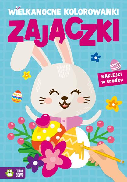 ZIELONA SOWA KOLOROWANKA WIELKANOCNA ZAJĄCZKI