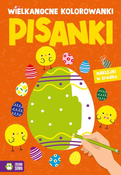 ZIELONA SOWA KOLOROWANKA WIELKANOCNA PISANKI