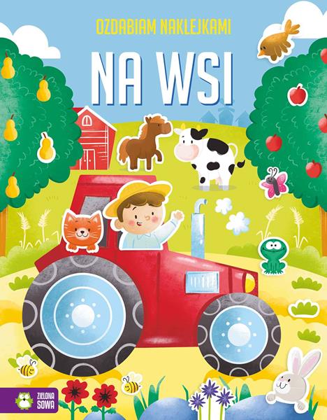 ZIELONA SOWA KSIĄŻECZKA OZDABIAM NAKLEJKAMI NA WSI