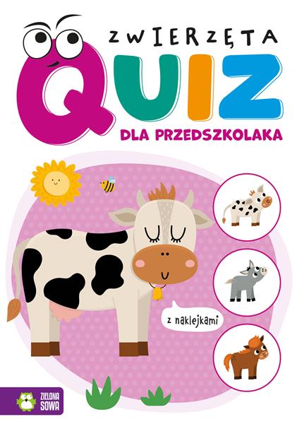 zielona sowa książeczka quiz dla przedszkolaka zwierzęta