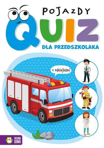 zielona sowa książeczka quiz dla przedszkolaka pojazdy