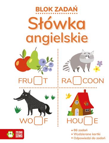 ZIELONA SOWA BLOK ZADAŃ SŁÓWKA ANGIELSKIE