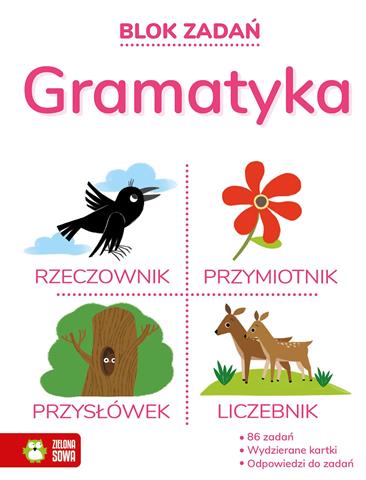 ZIELONA SOWA BLOK ZADAŃ GRAMATYKA 6+