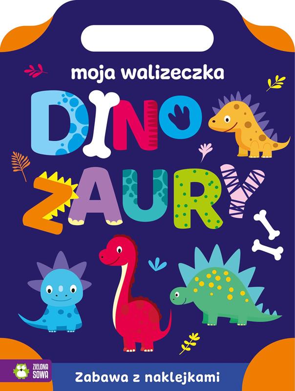 ZIELONA SOWA KOLOROWANKA MOJA WALIZECZKA DINOZAURY