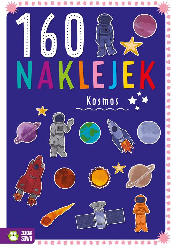 ZIELONA SOWA KSIĄŻECZKA 160 NAKLEJEK KOSMOS
