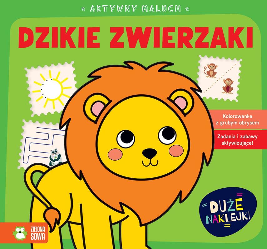 ZIELONA SOWA KSIĄŻECZKA AKTYWNY MALUCH DZIKIE ZWIERZAKI