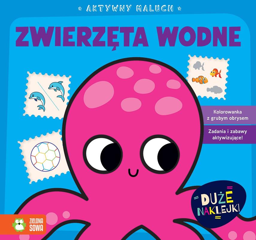 ZIELONA SOWA KSIĄŻECZKA AKTYWNY MALUCH ZWIERZĘTA WODNE