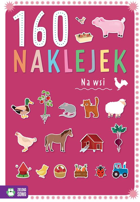 ZIELONA SOWA KSIĄŻECZKA 160 NAKLEJEK NA WSI 2